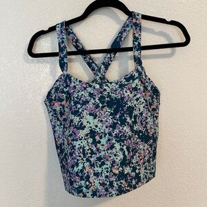 Cycle House Marika Multicolored Longline Active Cropped Tank Top